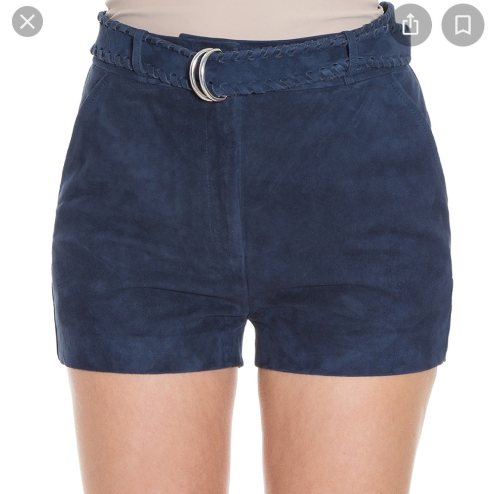 Elizabeth & James Lalette Suede Shorts in blue size 0